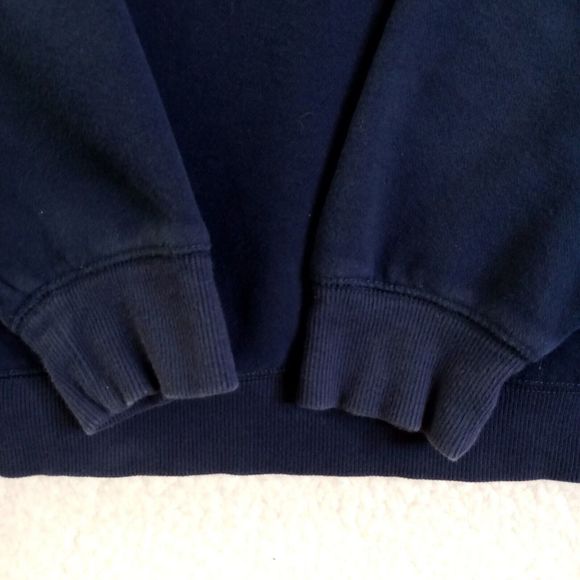 IZOD Fleece 1/4‎ Zip Men's Pullover Blue Cotton/Poly - Picture 4 of 11